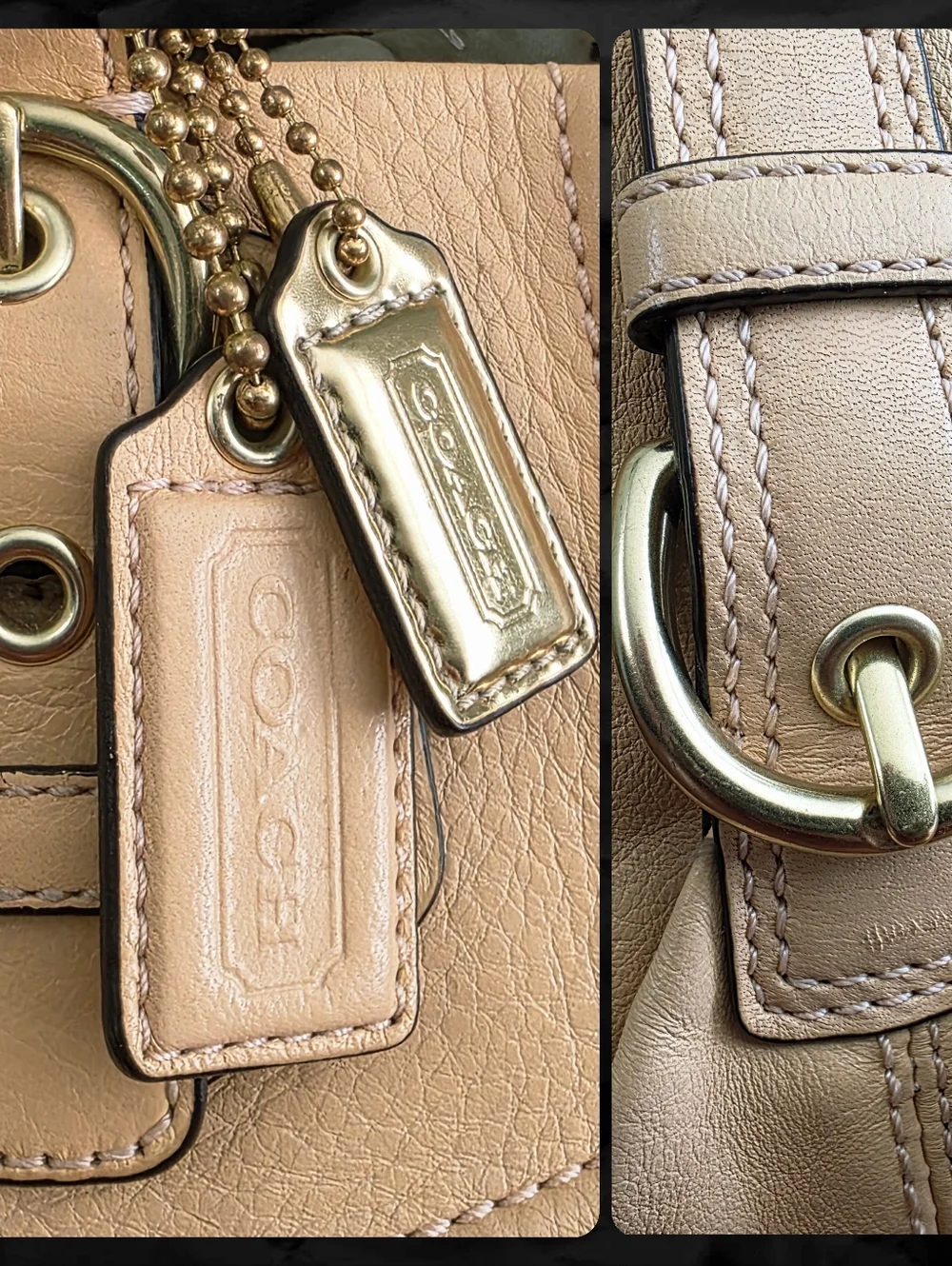 Coach 14574 Ashley Carryall Satchel Yellow Leather Shoulder Bag Y2K - Picture 10 of 16